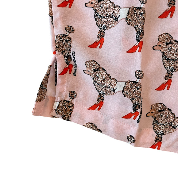 Pink Poodle Pajama Shorts Set Size SMALL by Bouffants & Broken Hearts New - Picture 6 of 16